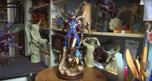 Sculpting Victorius Elise from League of Legends . . .