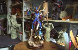 Sculpting Victorius Elise from League of Legends . . .